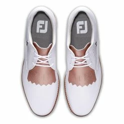FootJoy Women's FJ Sport Retro Golf Shoes - Previous Season Style -Golf Bag Sales footjoy womens fj sport retro golf shoes white pink 03 48391.1657651449