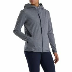 FootJoy Women's Full-Zip Hoodie -Golf Bag Sales footjoy womens full zip hoodie navy heather 02 79780.1676593969