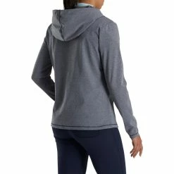 FootJoy Women's Full-Zip Hoodie -Golf Bag Sales footjoy womens full zip hoodie navy heather 03 94473.1676593617