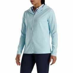 FootJoy Women's Full-Zip Hoodie -Golf Bag Sales footjoy womens full zip hoodie sky heather 02 88199.1676589042