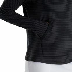 FootJoy Women's Half-Zip Tonal Stripe Mid-Layer -Golf Bag Sales footjoy womens half zip tonal stripe mid layer black 04 12352.1676595411
