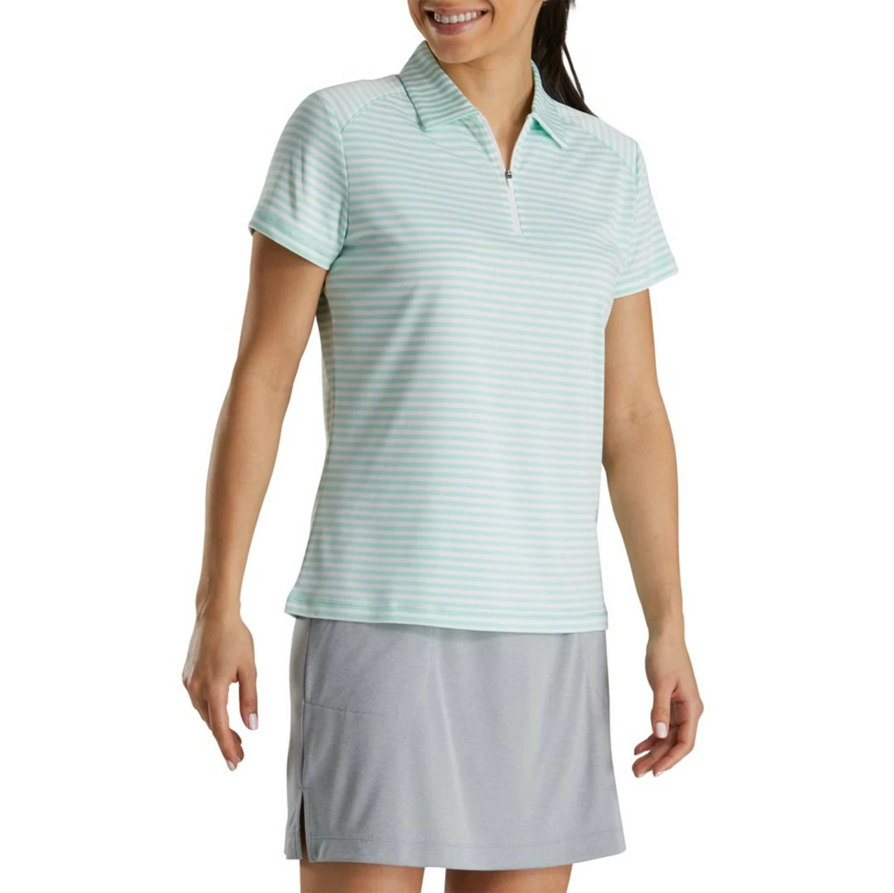 FootJoy Women's Heather Stripe Polo 2 FootJoy Women's Heather Stripe Polo - Image 2