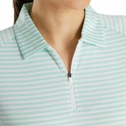 FootJoy Women's Heather Stripe Polo 18 FootJoy Women's Heather Stripe Polo -Golf Bag Sales footjoy womens heather stripe polo aquamarine 04 10264.1631901195