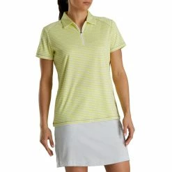 FootJoy Women's Heather Stripe Polo 26 FootJoy Women's Heather Stripe Polo -Golf Bag Sales footjoy womens heather stripe polo citrus 02 27872.1631901194
