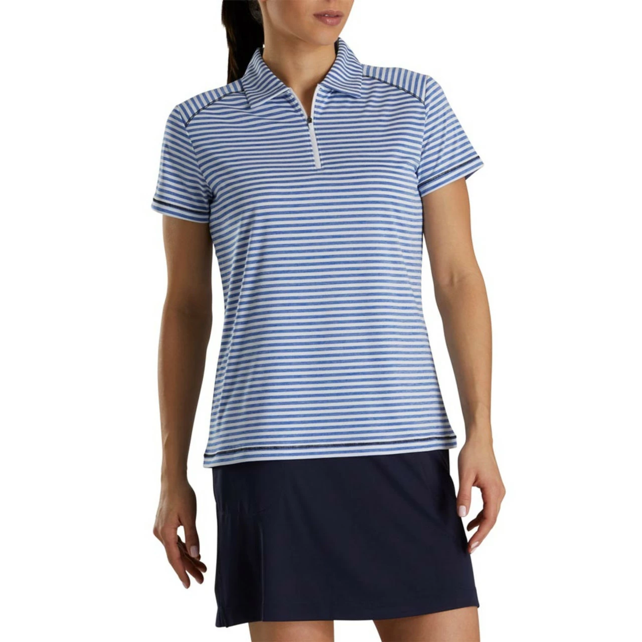 FootJoy Women's Heather Stripe Polo 7 FootJoy Women's Heather Stripe Polo - Image 7