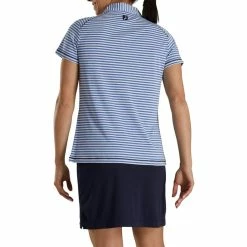 FootJoy Women's Heather Stripe Polo 22 FootJoy Women's Heather Stripe Polo -Golf Bag Sales footjoy womens heather stripe polo cobalt 03 79249.1631901195