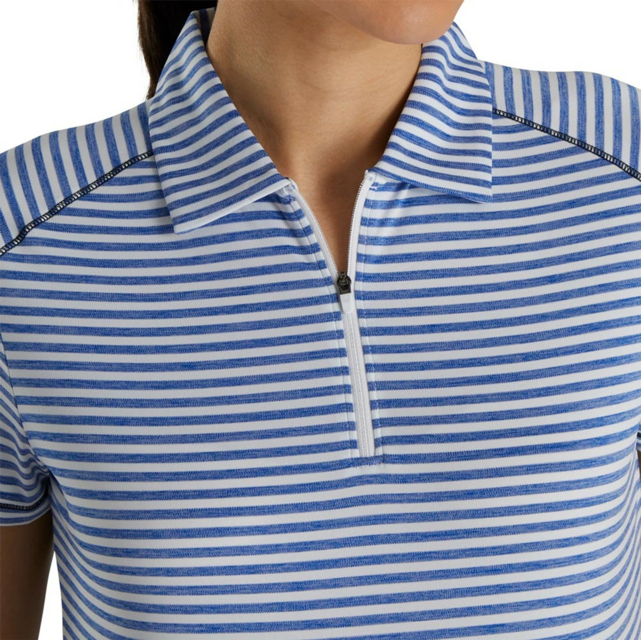 FootJoy Women's Heather Stripe Polo 9 FootJoy Women's Heather Stripe Polo - Image 9
