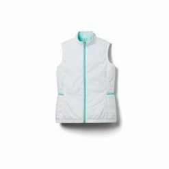 FootJoy Women's Insulated Reversible Vest -Golf Bag Sales footjoy womens insulated reversible vest white aquamarine 01 43308.1633109904