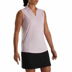 FootJoy Women's Open Placket Sleeveless Polo -Golf Bag Sales footjoy womens open placket sleeveless polo pink 01 05665.1673285467