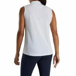 FootJoy Women's Open Placket Sleeveless Polo -Golf Bag Sales footjoy womens open placket sleeveless polo white 03 92749.1673285373