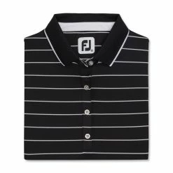 FootJoy Women's Pique Pinstripe Half Sleeve Polo -Golf Bag Sales footjoy womens pique pinstripe half sleeve polo black 04 60243.1673901756