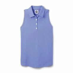 FootJoy Women's Ribbed Sleeveless Polo -Golf Bag Sales footjoy womens ribbed sleeveless polo violet 01 59834.1676591555