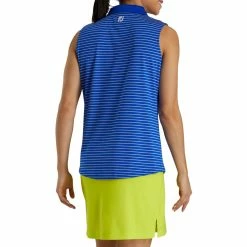 FootJoy Women's Sleeveless Pinstripe Polo -Golf Bag Sales footjoy womens sleeveless pinstripe polo cobalt 03 56851.1633122943
