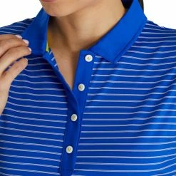 FootJoy Women's Sleeveless Pinstripe Polo -Golf Bag Sales footjoy womens sleeveless pinstripe polo cobalt 04 34541.1633122943