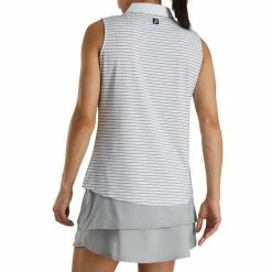 FootJoy Women's Sleeveless Pinstripe Polo -Golf Bag Sales footjoy womens sleeveless pinstripe polo white 03 14824.1633122943