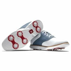 FootJoy Women's Traditions Golf Shoes -Golf Bag Sales footjoy womens traditions golf shoes white blue 06 38337.1669393245