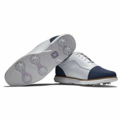 FootJoy Women's Traditions Golf Shoes -Golf Bag Sales footjoy womens traditions golf shoes white navy 06 67949.1669393229