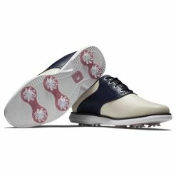 FootJoy Women's Traditions Saddle Golf Shoes -Golf Bag Sales footjoy womens traditions saddle golf shoes cream navy 06 68045.1676595236