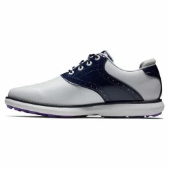 FootJoy Women's Traditions Spikeless Golf Shoes -Golf Bag Sales footjoy womens traditions spikeless golf shoes white navy 02 93570.1676576817