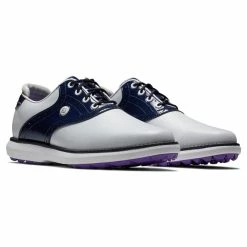 FootJoy Women's Traditions Spikeless Golf Shoes -Golf Bag Sales footjoy womens traditions spikeless golf shoes white navy 05 06809.1676598555
