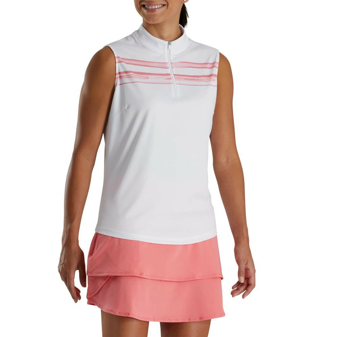 FootJoy Women's Watercolor Block Sleeveless Polo 3 FootJoy Women's Watercolor Block Sleeveless Polo - Image 3