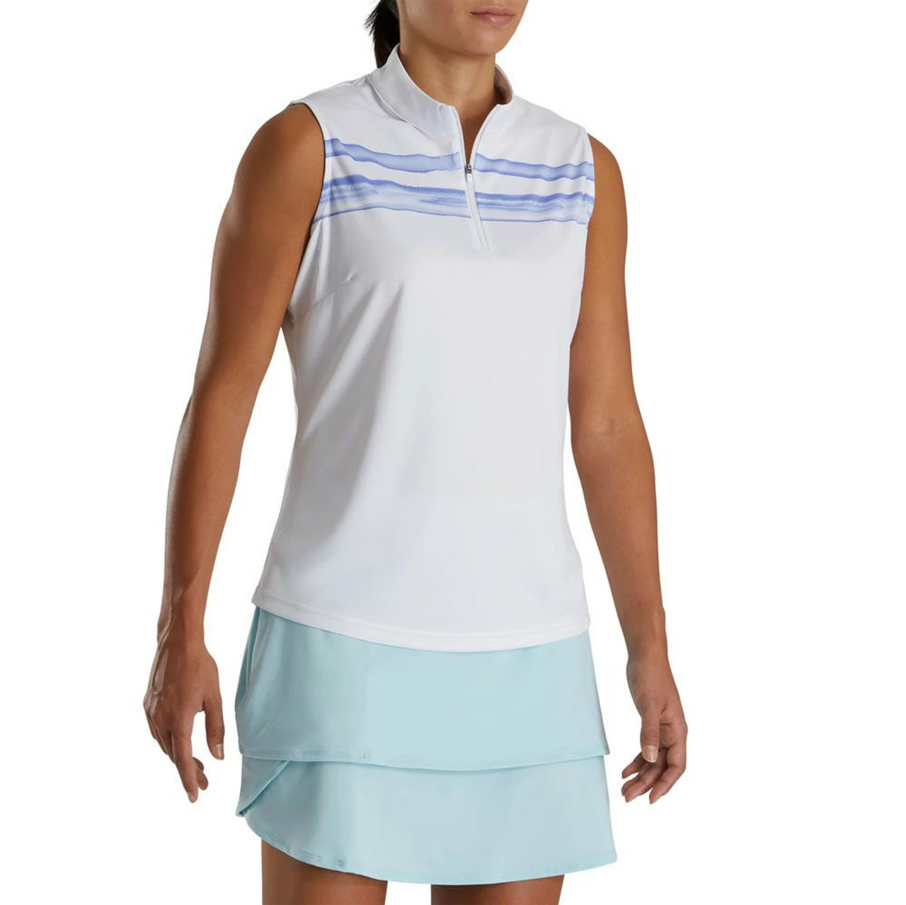 FootJoy Women's Watercolor Block Sleeveless Polo 12 FootJoy Women's Watercolor Block Sleeveless Polo - Image 12