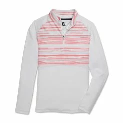 FootJoy Women's Watercolor Half-Zip Mid-Layer 24 FootJoy Women's Watercolor Half-Zip Mid-Layer -Golf Bag Sales footjoy womens watercolor half zip mid layer white 01 62979.1676597190