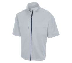 Greg Norman Weatherknit Short Sleeve Full-Zip Jacket -Golf Bag Sales greg norman weatherknit short sleeve full zip jacket shark grey 01 50477.1642695382