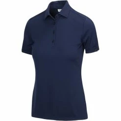 Greg Norman Women's 2Below Short Sleeve Polo -Golf Bag Sales greg norman womens 2below short sleeve polo navy 01 40400.1633378903