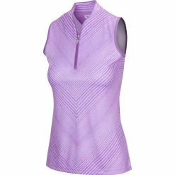 Greg Norman Women's 2Below Sleeveless Polo -Golf Bag Sales greg norman womens 2below sleeveless polo sugar plum 01 81944.1659042479