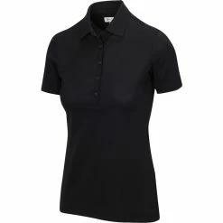 Greg Norman Women's Freedom Micro Pique Short Sleeve Polo -Golf Bag Sales greg norman womens freedom micro pique short sleeve polo black 01 1 61178.1659043412