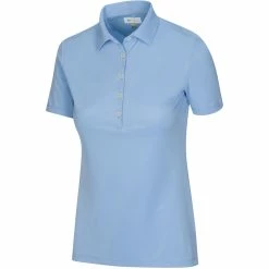 Greg Norman Women's Freedom Micro Pique Short Sleeve Polo -Golf Bag Sales greg norman womens freedom micro pique short sleeve polo coastal blue 01 15972.1659043413