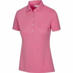 Greg Norman Women's Freedom Micro Pique Short Sleeve Polo -Golf Bag Sales greg norman womens freedom micro pique short sleeve polo coral guava 01 03959.1659043413