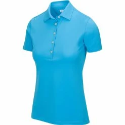 Greg Norman Women's Freedom Micro Pique Short Sleeve Polo -Golf Bag Sales greg norman womens freedom micro pique short sleeve polo riviera blue 01 81686.1659043413