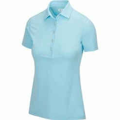 Greg Norman Women's Freedom Micro Pique Short Sleeve Polo -Golf Bag Sales greg norman womens freedom micro pique short sleeve polo seaside blue 01 10930.1659043412