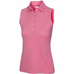 Greg Norman Women's Freedom Micro Pique Sleeveless Polo -Golf Bag Sales greg norman womens freedom micro pique sleeveless polo coral guava 01 18205.1659043420
