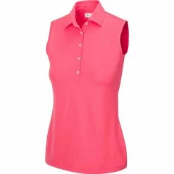 Greg Norman Women's Freedom Micro Pique Sleeveless Polo -Golf Bag Sales greg norman womens freedom micro pique sleeveless polo field poppy 01 89087.1659043420