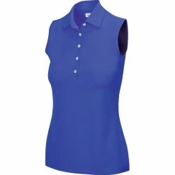 Greg Norman Women's Freedom Micro Pique Sleeveless Polo -Golf Bag Sales greg norman womens freedom micro pique sleeveless polo maritime 01 95154.1659043420