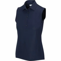 Greg Norman Women's Freedom Micro Pique Sleeveless Polo -Golf Bag Sales greg norman womens freedom micro pique sleeveless polo navy 01 21851.1659043420