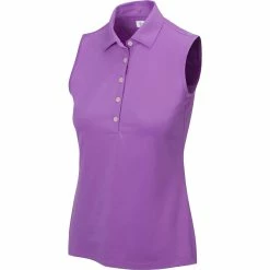 Greg Norman Women's Freedom Micro Pique Sleeveless Polo -Golf Bag Sales greg norman womens freedom micro pique sleeveless polo sugar plum 01 26167.1659043420