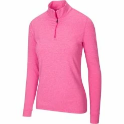 Greg Norman Women's Peached Heather 1/4 Zip