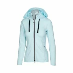 Greg Norman Women's Sofia Jacket -Golf Bag Sales greg norman womens sofia jacket pure aqua heather 01 12738.1644439030