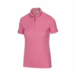 Greg Norman Women's Zip Polo -Golf Bag Sales greg norman womens zip polo coral guava 01 03355.1644418951