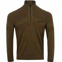 Hugo Boss Zeci 1/2 Zip Sweater -Golf Bag Sales hugo boss zeci 1 2 zip sweater dark green 01 80539.1636975287