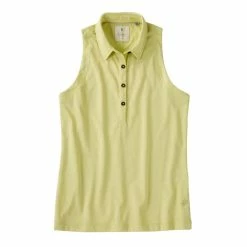 Linksoul Women's Cotton Sleeveless Polo -Golf Bag Sales linksoul womens cotton sleeveless polo citron 01 83462.1633458737
