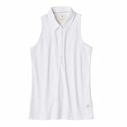 Linksoul Women's Cotton Sleeveless Polo -Golf Bag Sales linksoul womens cotton sleeveless polo white 01 43398.1633458737