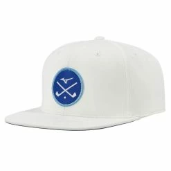 Mizuno Crossed Clubs Snapback Hat -Golf Bag Sales mizuno crossed clubs snapback hat white 01 45000.1673903341