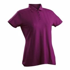 Nancy Lopez Grace Short Sleeve Polo -Golf Bag Sales nancy lopez grace short sleeve polo dark magenta 01 53342.1633540312