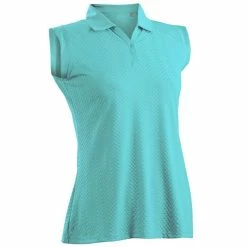 Nancy Lopez Grace Sleeveless Polo -Golf Bag Sales nancy lopez grace sleeveless polo aqua 01 73180.1633541705