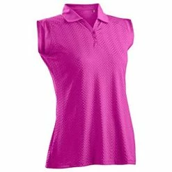 Nancy Lopez Grace Sleeveless Polo -Golf Bag Sales nancy lopez grace sleeveless polo hot pink 01 24331.1633541706